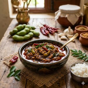 Raw Tamarind pickle ( chintakaya nilva pacchadi )