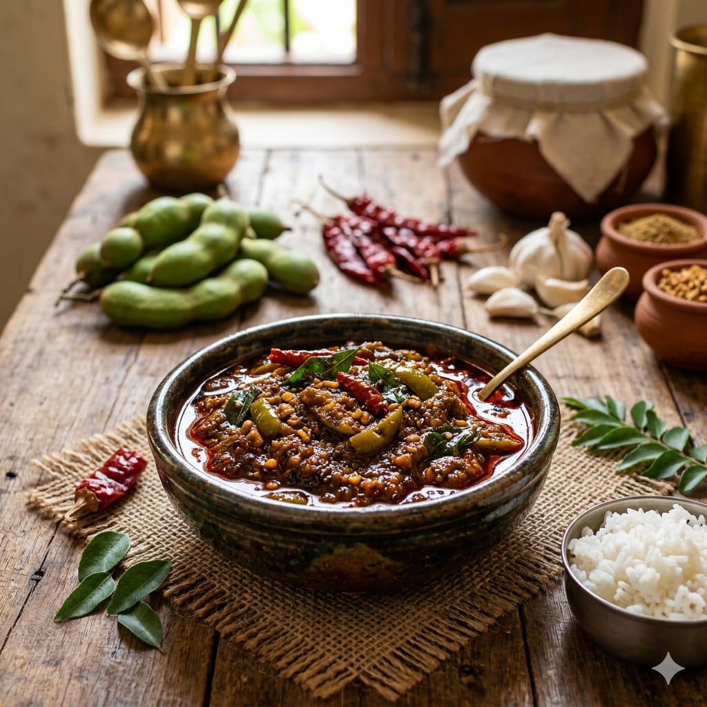 Raw Tamarind pickle ( chintakaya nilva pacchadi )
