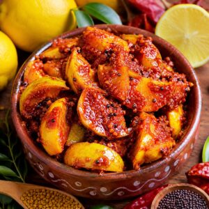 Lemon pickle ( Nimmakaya pacchadi )