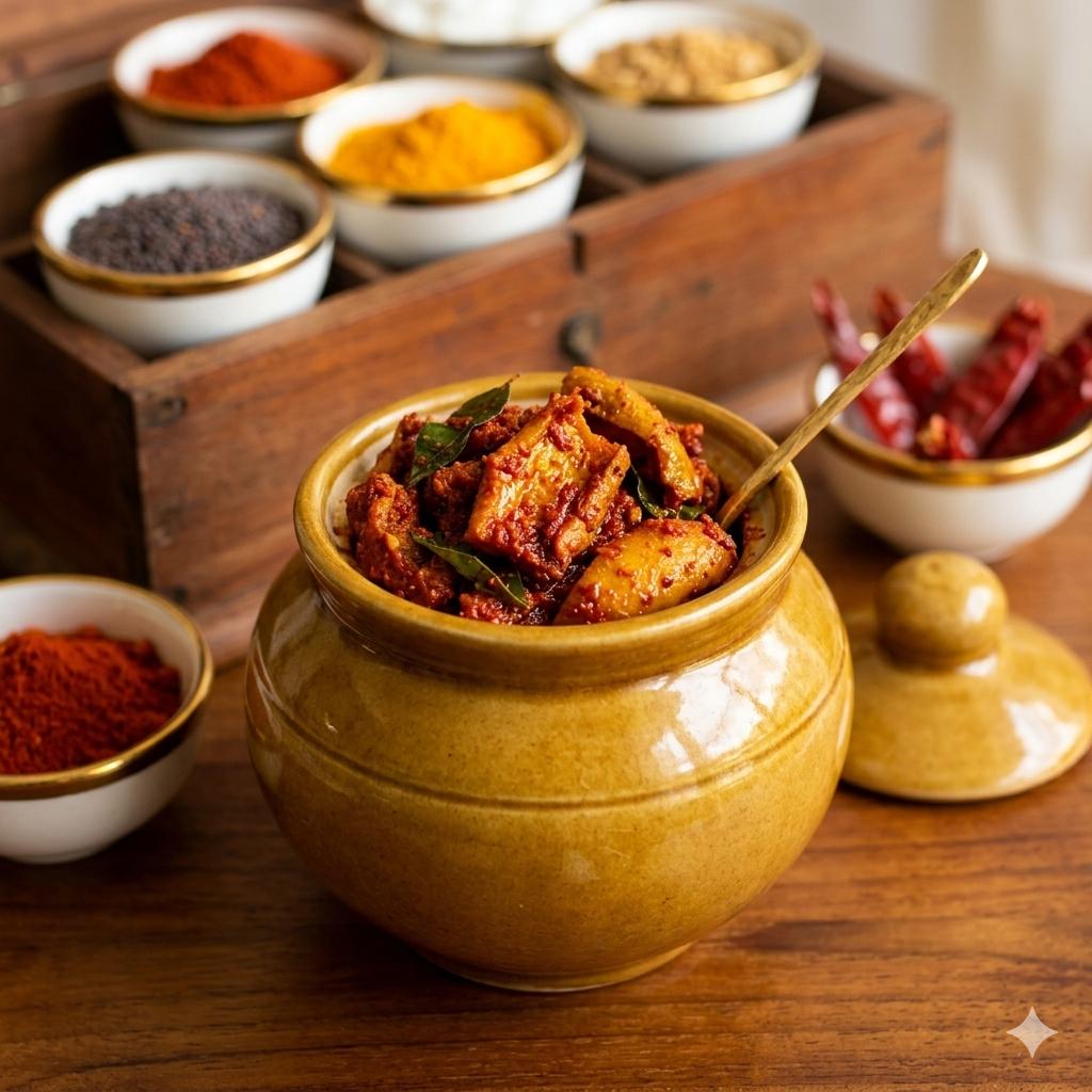 magaya pacchadi / Dry mango pickle